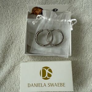 Daniela Swaebe The Midi Pave Crystal Inside-outside Hoop Earrings in Box A001410